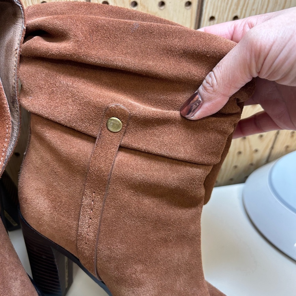 Donald J. Pliner Odessa Brown Suede Boots - Picture 9 of 13